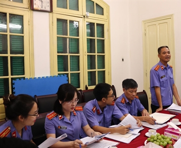 Phòng 1 - Viện KSND thành phố Hà Nội kiểm sát trực tiếp công tác tiếp nhận,...